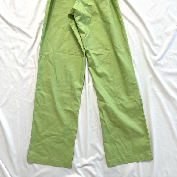 House of Sunny Golden Years Lime Green Belted Coveralls Groovy Jumpsuit Size 2 - Picture 11 of 16